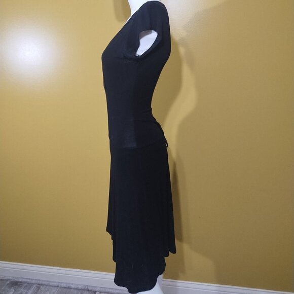 Chesley Short Ruffle Sleeve A Line Midi Dress S - Picture 2 of 4